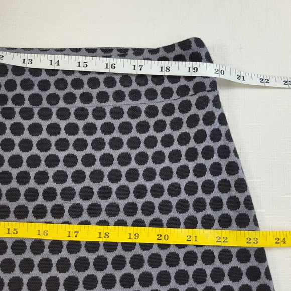 Gap A Line Short SKIRT Womens Size XXL Gray Black Polka Dots Back Zip - Picture 6 of 16
